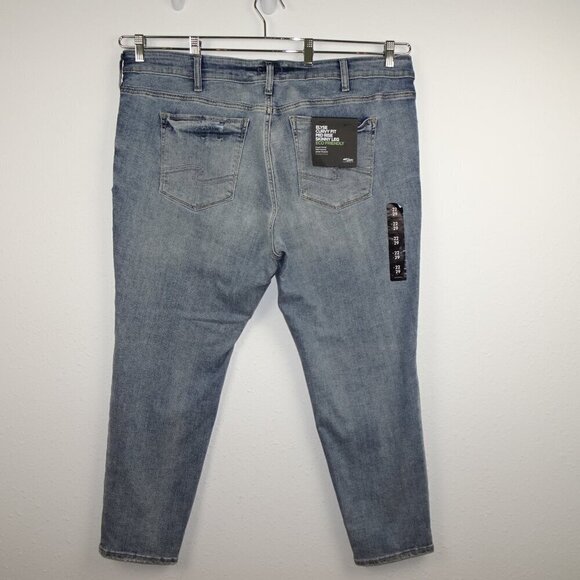 Silver Jeans Elyse Skinny Leg Women's Plus Size 22 Blue Denim Stretch Distressed - Picture 5 of 13